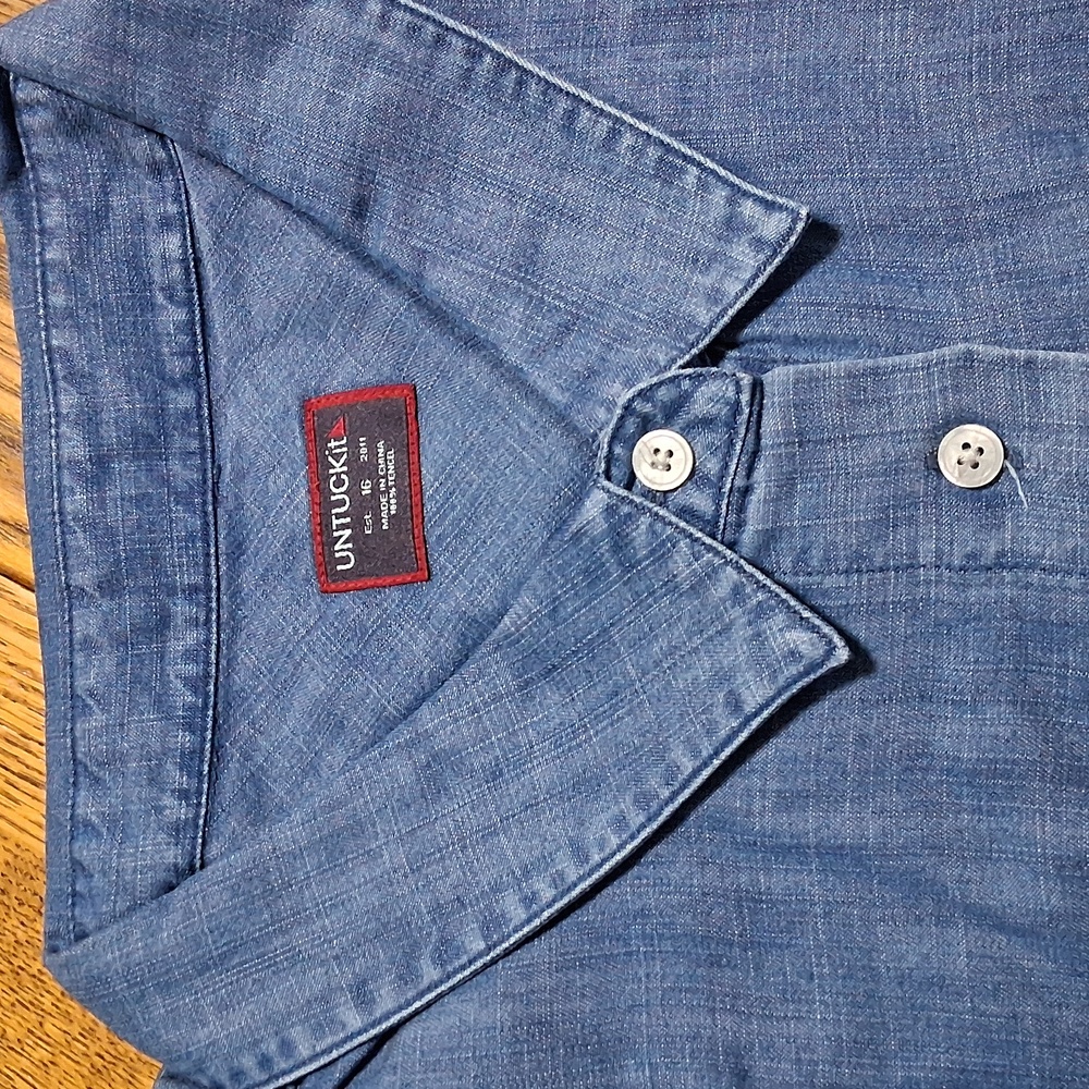 Untuckit Womens Shirt Dress 16 NEW Blue Long Sleeves MARASKA NEW - Picture 8 of 8